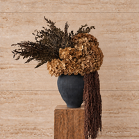 VALENTINA PRESERVED FLOWER ARRANGEMENT IN BLACK SINTRA VESSEL