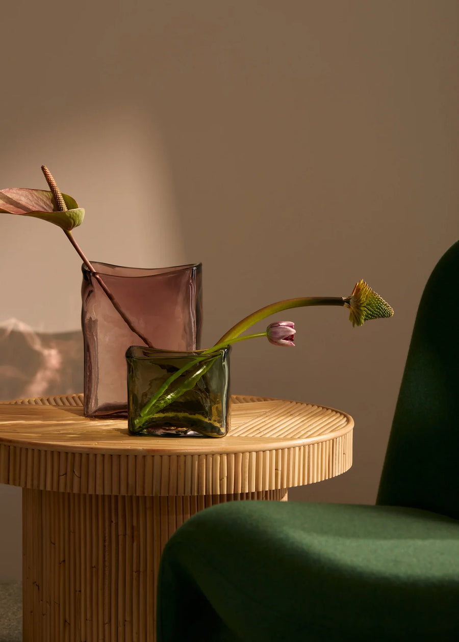 BLOCK VASE  ROSE (L)