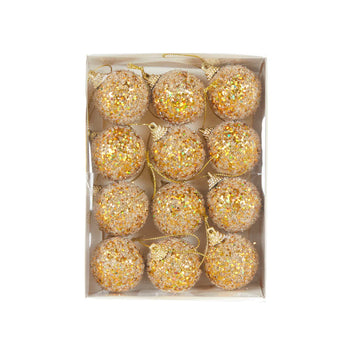 MINI GOLD SUGAR BAUBLE (12PK)