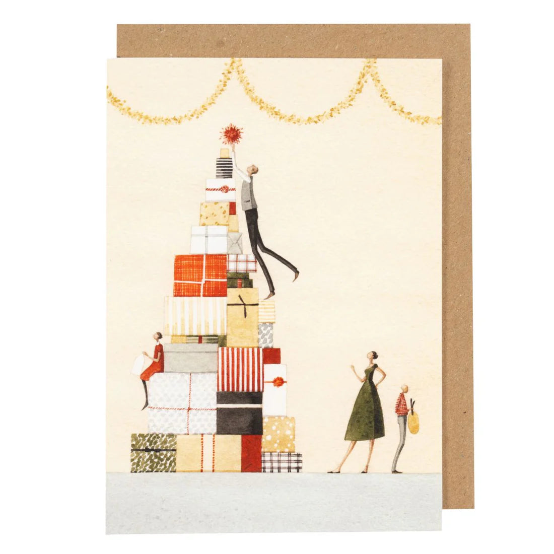 LAURA STODDART PRESENT PILE CHRISTMAS CARD