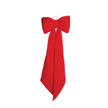 RED ELONGATED BOW