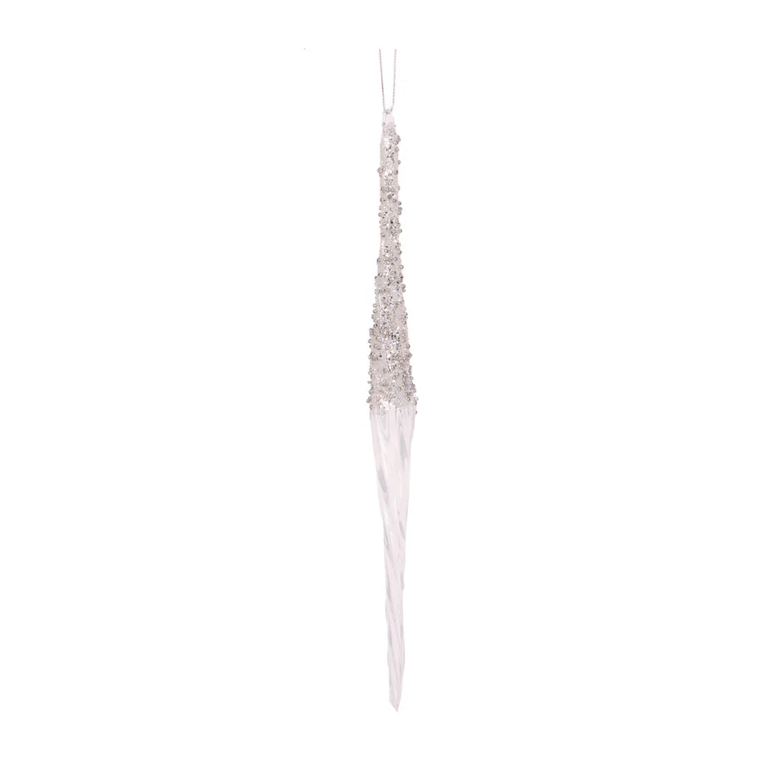SILVER ENCRUSTED DIAMOND DROP