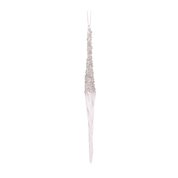 SILVER ENCRUSTED DIAMOND DROP