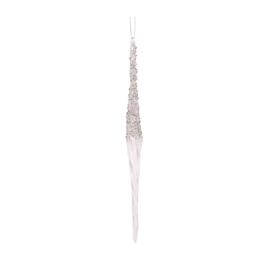 SILVER ENCRUSTED DIAMOND DROP