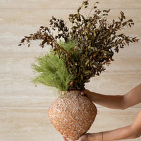 JADE PRESERVED FLOWER ARRANGEMENT IN MATERA VESSEL