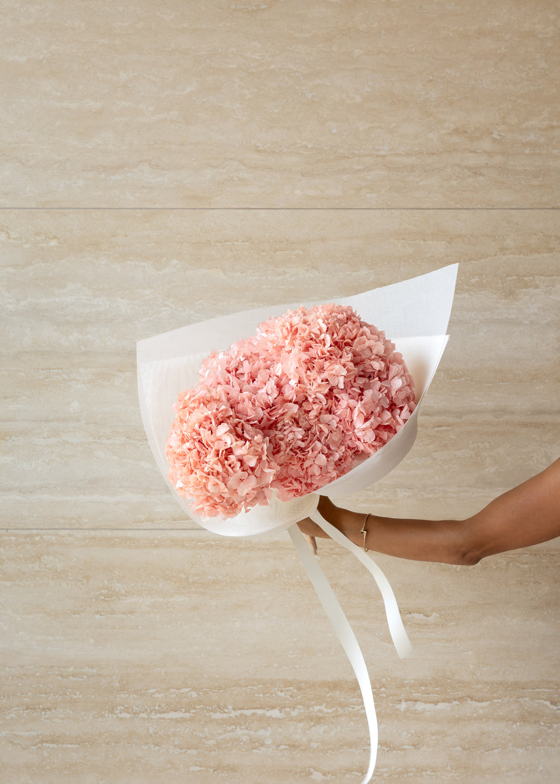 PRESERVED HYDRANGEA BOUQUET | BLUSH
