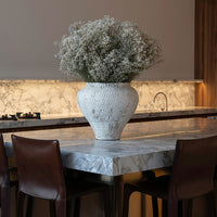 Ston handmade collectible statement vase, detail