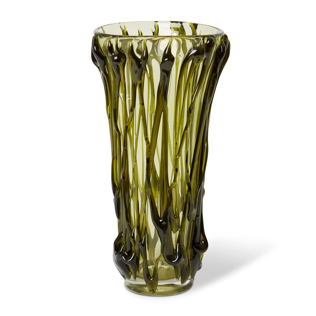 Yafeu Vase Green 18x18x38cm by The Palmier