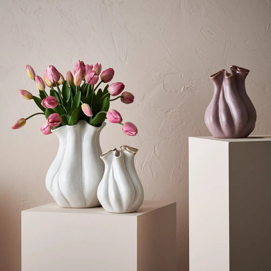 ANNABELLA VASE WHITE (21X15CM)