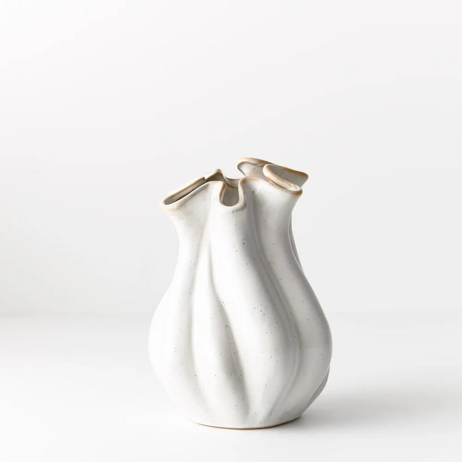 ANNABELLA VASE WHITE (21X15CM)