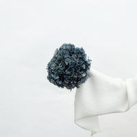 PRESERVED HYDRANGEA STEM I DEEP GREY-BLUE I LARGE-LEAF