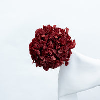 PRESERVED HYDRANGEA STEM I WINE RED I LARGE-LEAF