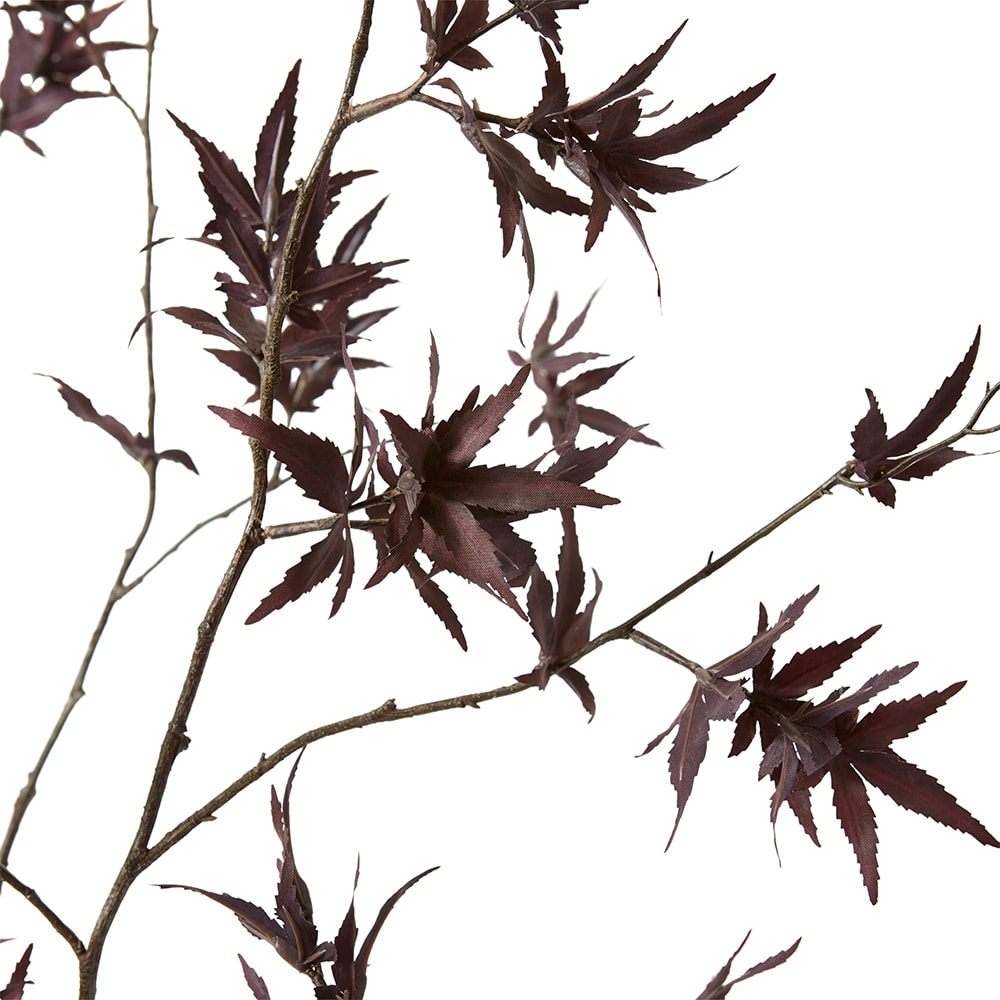 Faux Japanese maple stem burgundy, alternate view