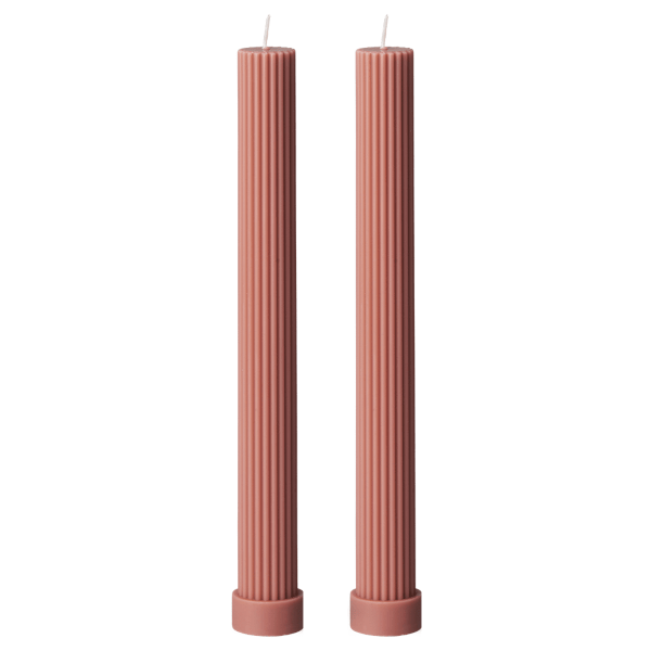 Column Pillar Candle Duo - PEACH -