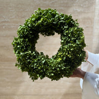- PRESERVED HYDRANGEA CHRISTMAS WREATH - LARGE OLIVE GREEN